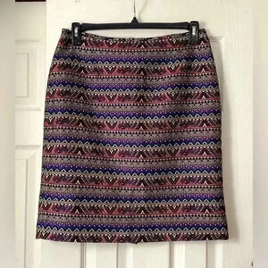 Tahari Asl Women's Straight Pencil Skirts Woven Boucle Colorful Multi Color Sz10